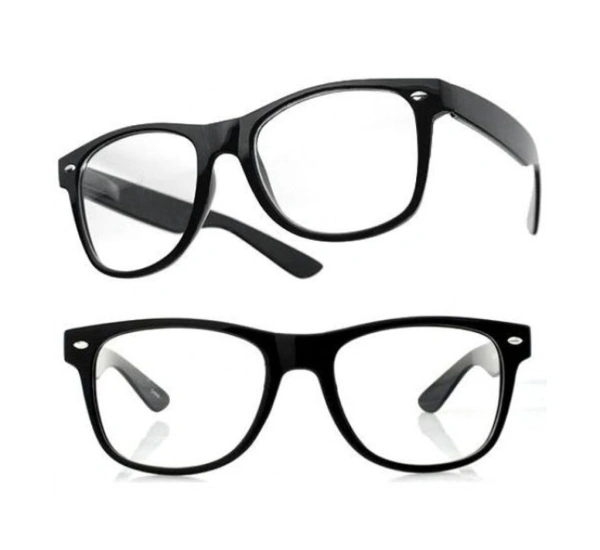 Okulary zerówki nerdy kujonki Czarne